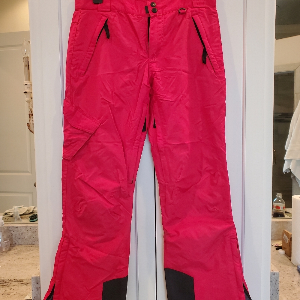 Womens Hot Pink Ski Pants small